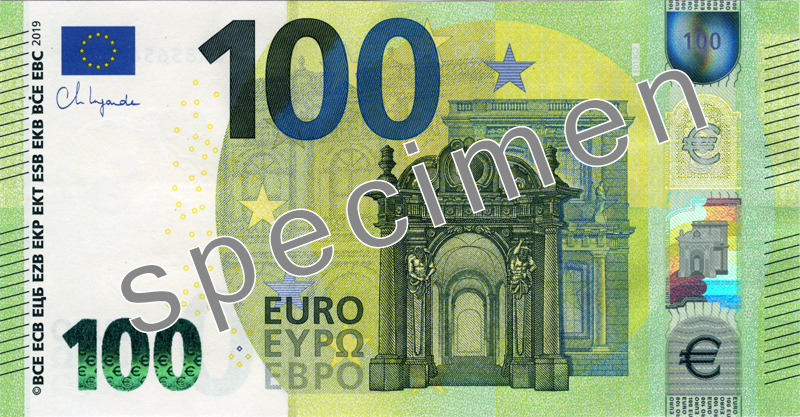 Лице на €100